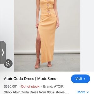 Atoir Strapless Dress in Peach